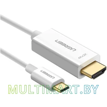 Кабель Ugreen MM121 HDMI - USB Type-C (1.5 м, белый)